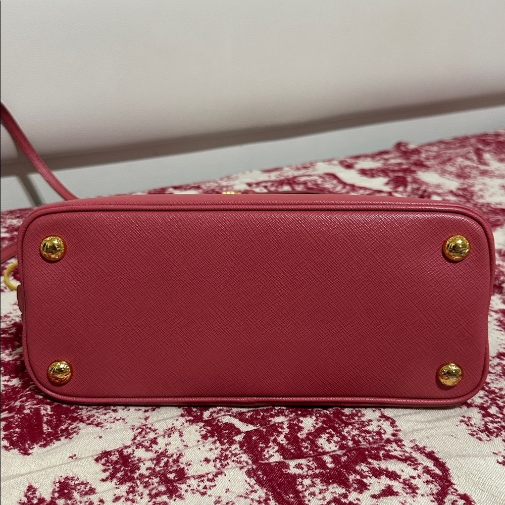 Prada Saffiano Leather Dome Satchel in Rose Pink - Picture 8 of 16